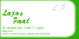 lajos paal business card